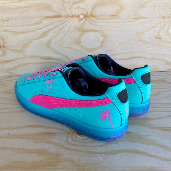 Puma Clyde South Beach Miami Palm Tree Teal Green - Picture 5 of 8